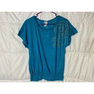 NWT NEW CHARMING CHARLIE WOMENS GREEN BLOUSE TOP SHIRT SIZE SMALL 4/6 S Fun